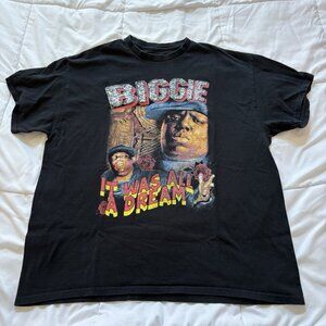 Notorious B.I.G Biggie‎ Smalls Black Graphic Unisex T Shirt Tee Cotton Hip Hop